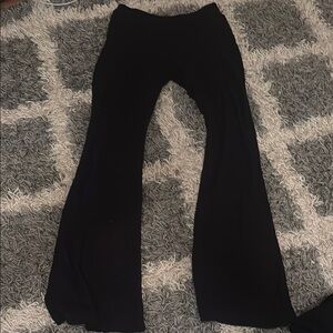 Black Stretchy Soft Flared Pants